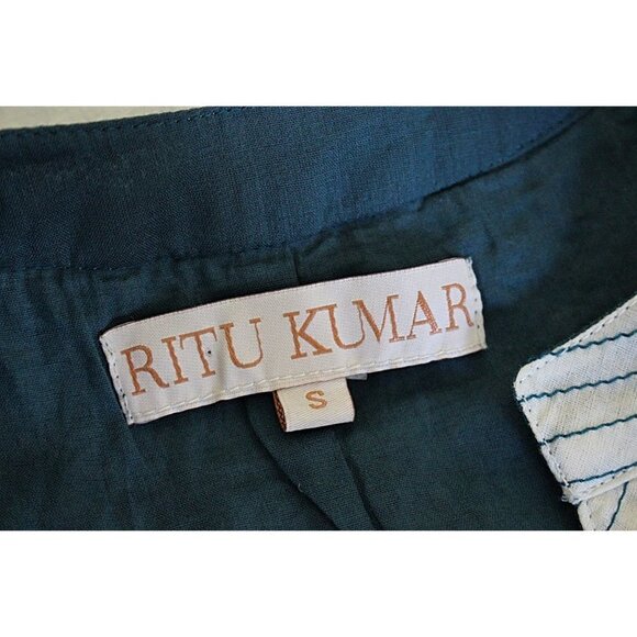 Ritu Kumar - Beautiful Embroidered Kurta Kaftan - Double Layer, Embellished - S - Picture 6 of 11